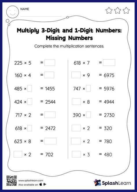 multiply 3 digits by 1 digit|Multiply 3.